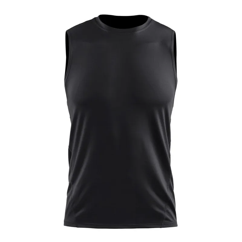 Майка мужская компрессионная для фитнеса быстросохнущая без рукавов | Спорт и