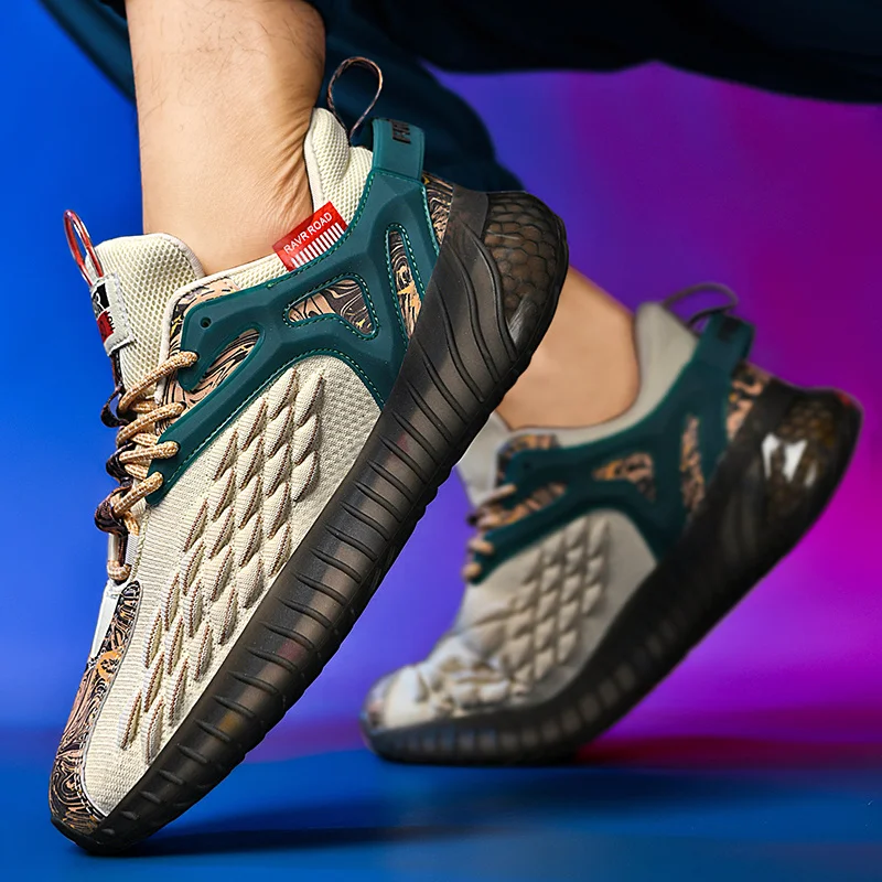 Shoes Men High Quality Male Sneakers Breathable Beige Fashion Gym Casual Light Walking Plus Size Footwear Running Shoes For Men