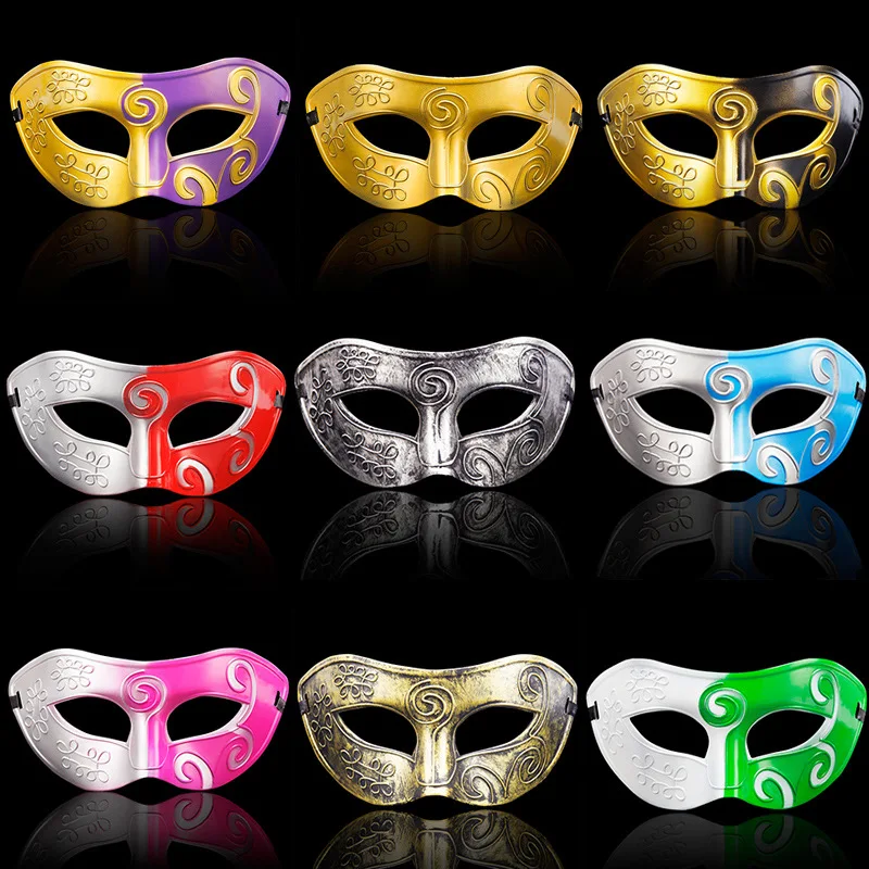 

Spartacus Athletics Mask Men Burnished Antique Party Masks Fashion Silver/Gold Venetian Mardi Gras Masquerade Party Ball Mask