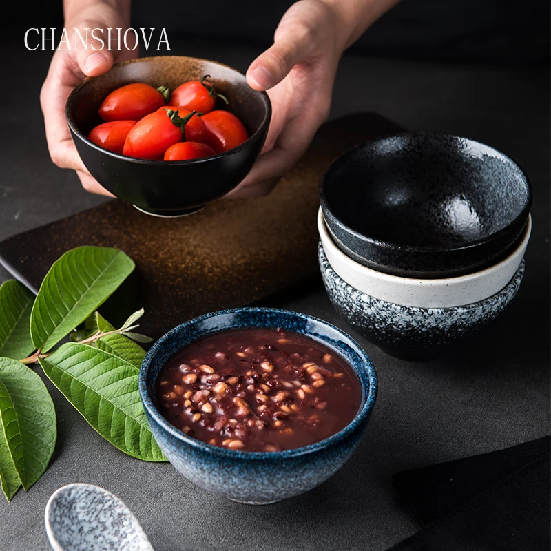 CHANSHOVA Chinese Retro Style color glaze Ceramic Bowl 330ML china Porcelain Bowls for rice and soup Tableware Kitchen Utensils | Дом и сад