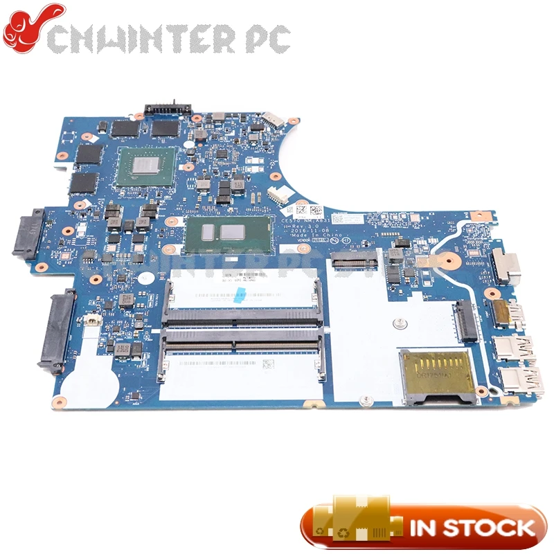 NOKOTION для Lenovo ThinkPad E570 E570C Материнская плата ноутбука 01EP403 01YR733 01HW730 CE570 NM-A831 SR341 I7-7500U
