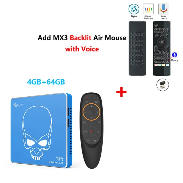 Beelink GT-King Pro Android 9,0 Smart Hi-Fi без потерь звук ТВ коробка 4 Гб 64 Гб Amlogic S922X-H BT 4,1 2,4/5,8 ГГц Wifi медиаплеер - Цвет: 4GB64GB and MX3