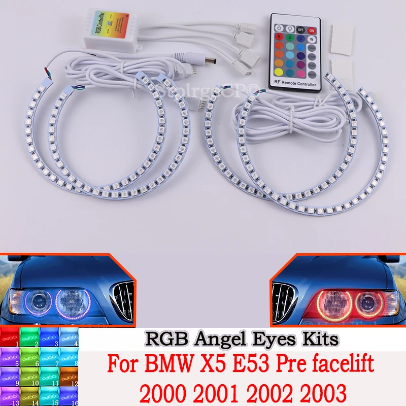 Противотуманные фары DRL Ангельские глазки светодиодный RGB с холодным катодом (CCFL)