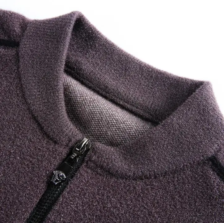 

Men's stand-up collar knitted cardigan for fall/winter new products Korean version of pure color fashion all-match outer wear