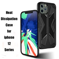 for iphone 12 pro max 12 mini case anti fingerprint shockproof breathable heat soft back cover heat dissipation funda