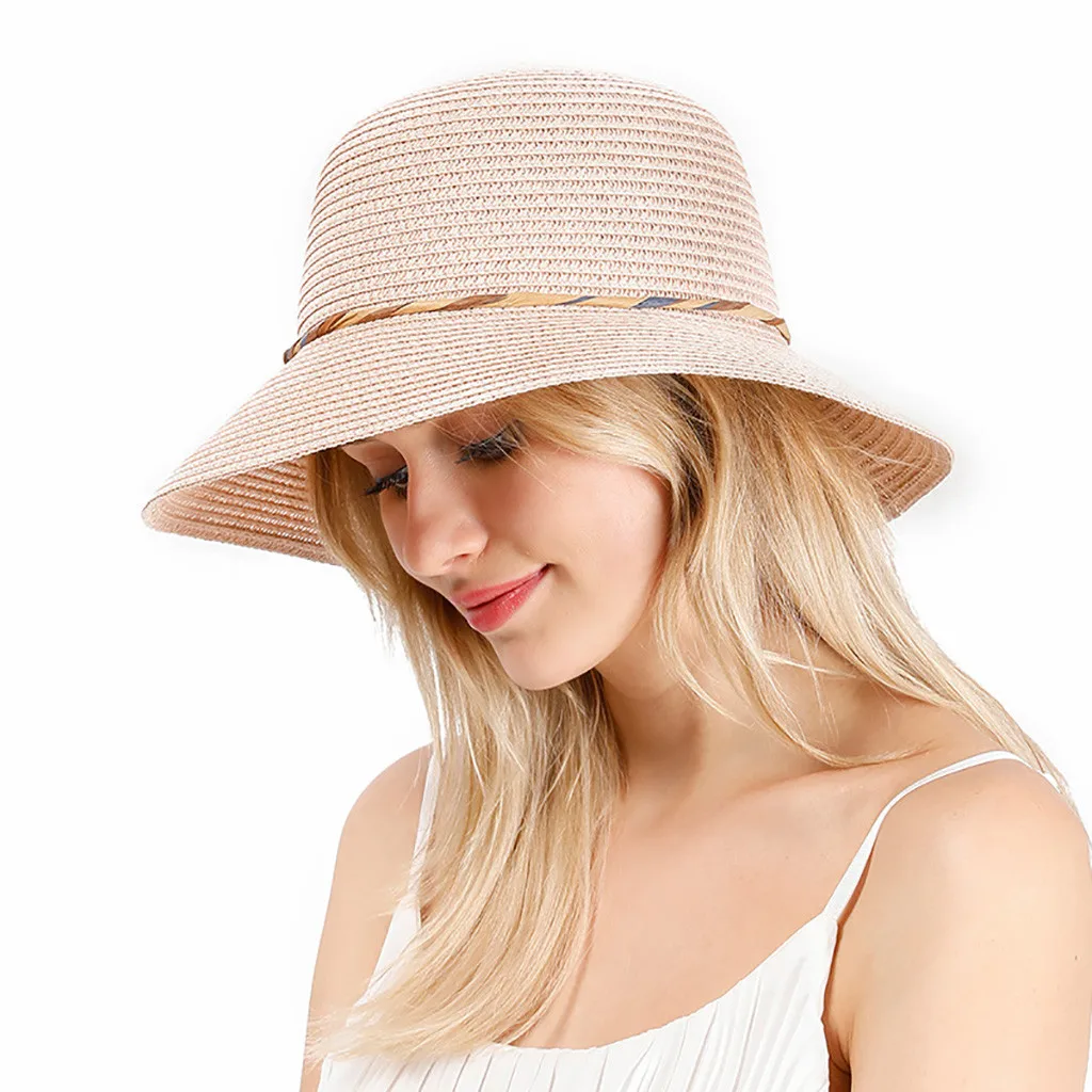 Лидер продаж Новые шапки для женщин летняя Складная модная однотонная шляпка с