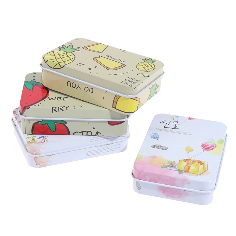 Красочная мини жестяная коробка герметичная банка упаковочные коробки для