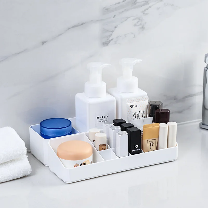 1 шт. настольная коробка для хранения косметики Бытовая пластиковая двухслойная