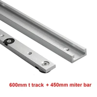 1 set aluminum alloy miter t track and miter bar slider table saw woodworking works tool workbench diy