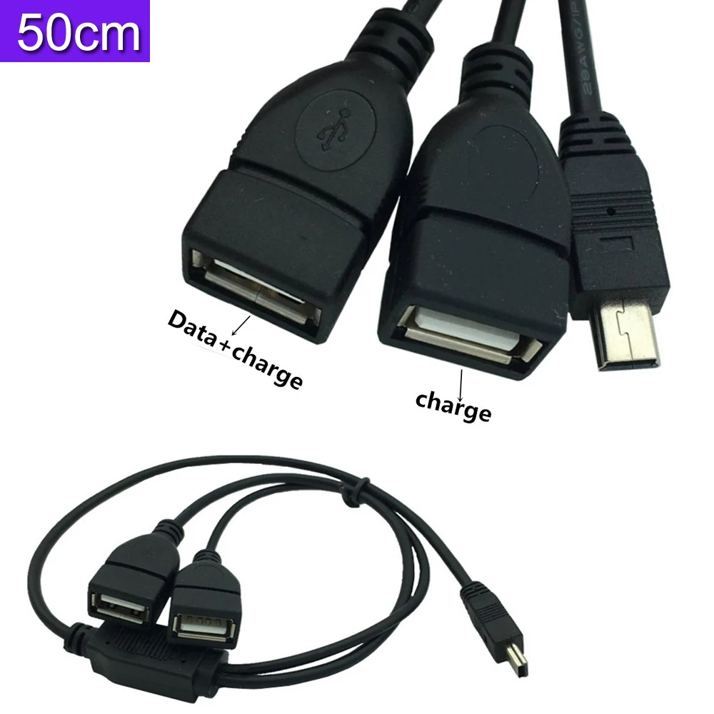USB-A Женский к MiNI USB Мужской кабель для передачи данных 0 5 м | Компьютеры и офис