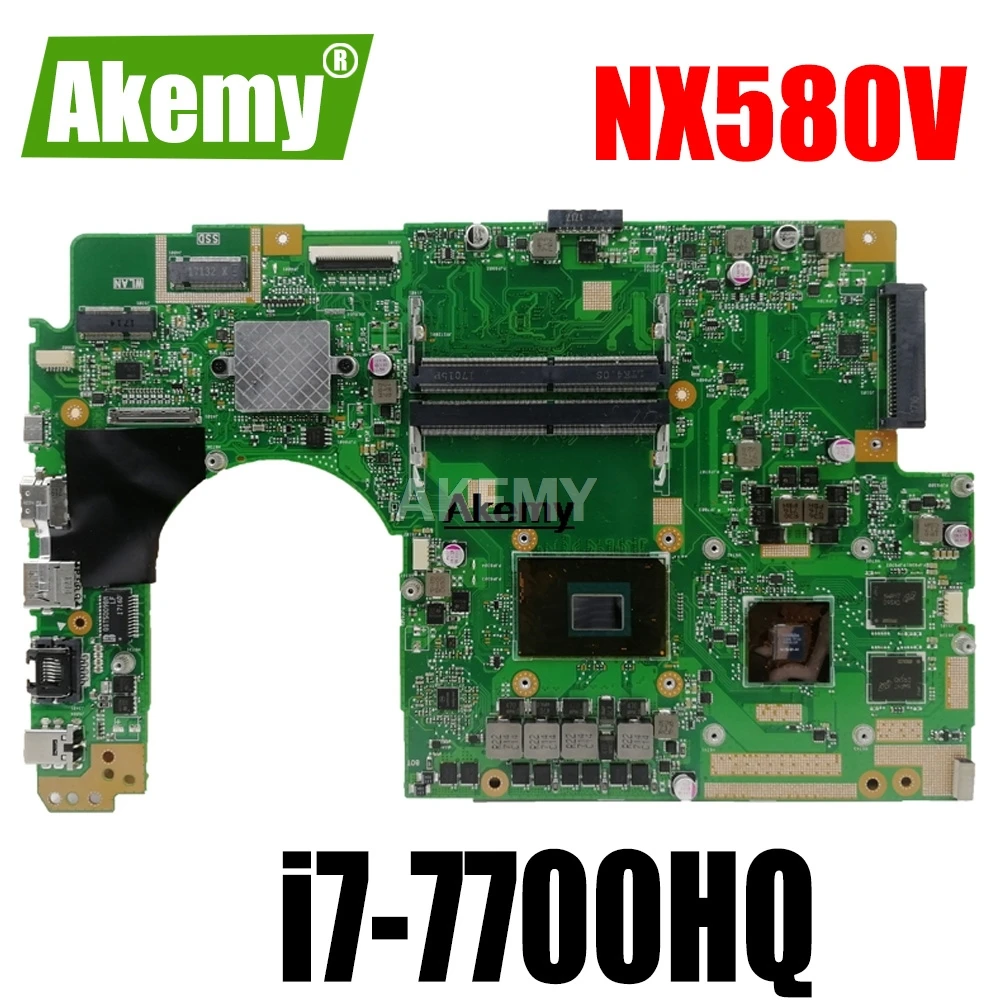 

Для For For For Asus Flying fortress NX580 NX580V NX580VD NX580VN материнская плата для ноутбука Mainboard с видеокартой GTX 1050 i7-7700HQ cpu