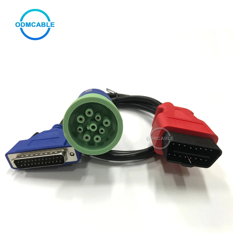 

OBDII and 9-Pin Cable for Protocol Adapter 5 universal contact cable Heavy Duty Truck Diagnostic tool scanner