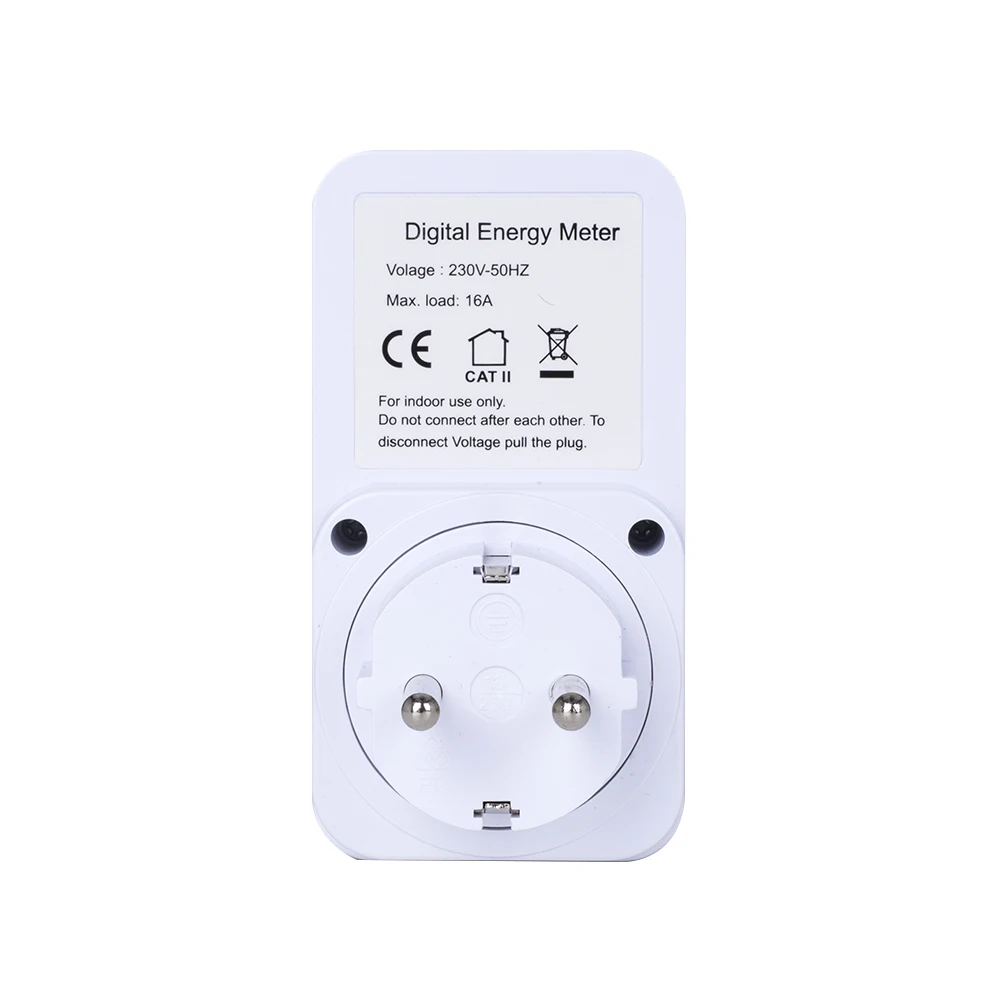 

New Digital Power Meter Plug-in Socket Electric Wattmeter Energy Monitor Meter LCD Display Household Measuring Socket Analyzer