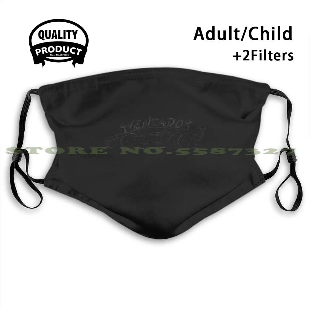 Aventador фунтов лёгкий нейлоновый трос забавная крутая ткань маска веер Ador ураган Jdm