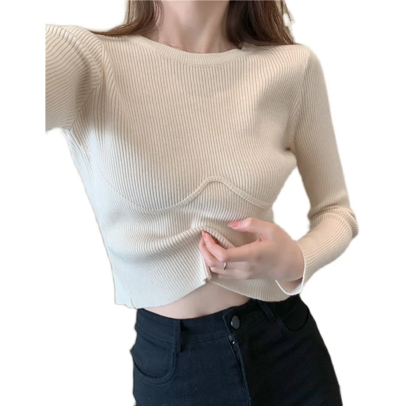 

Han fasten round collar women cultivate one's morality in qiu dong a render show thin sweater sweater long-sleeved shirt joker