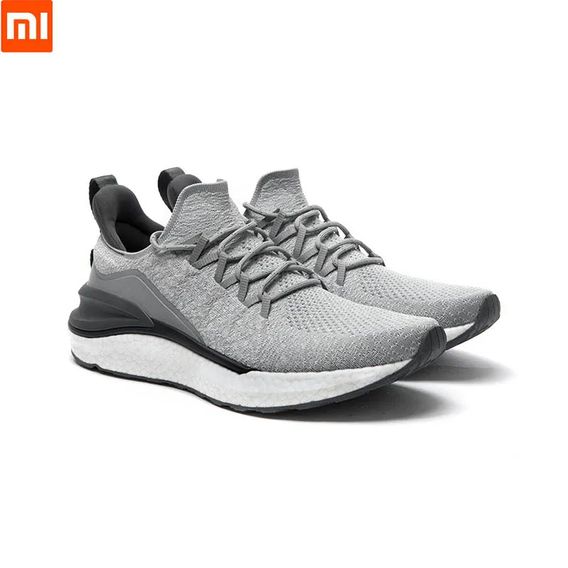 Original Xiaomi Mijia Sneakers 4 Outdoor Sports Uni-moulding 4D Fishbone Lock System Knitting Upper Men Running Shoes Drop Ship |