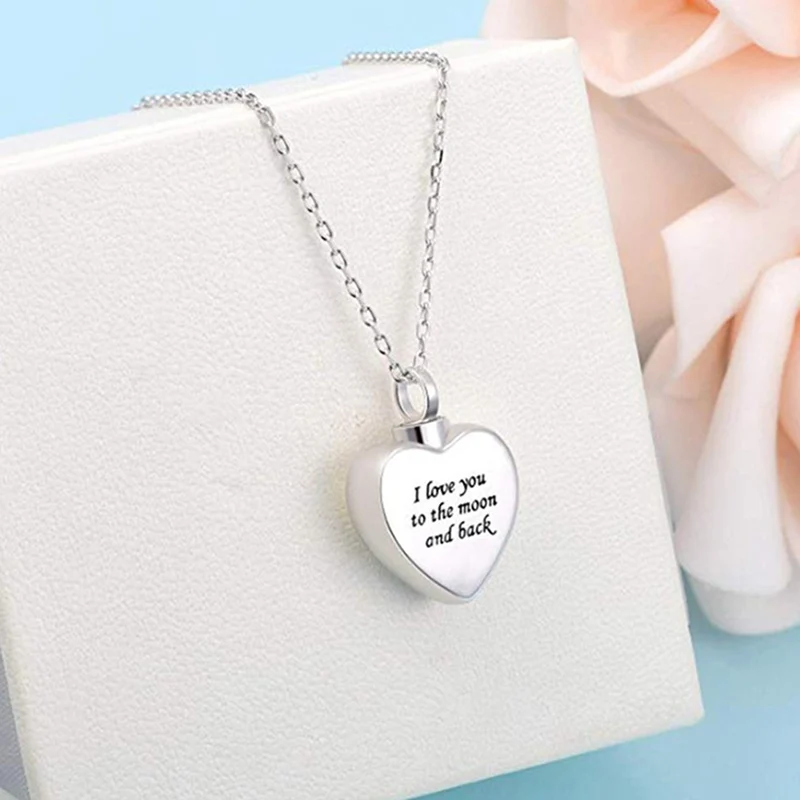 Креативное ожерелье из ясеня кремации серебряное с подвеской в форме сердца для