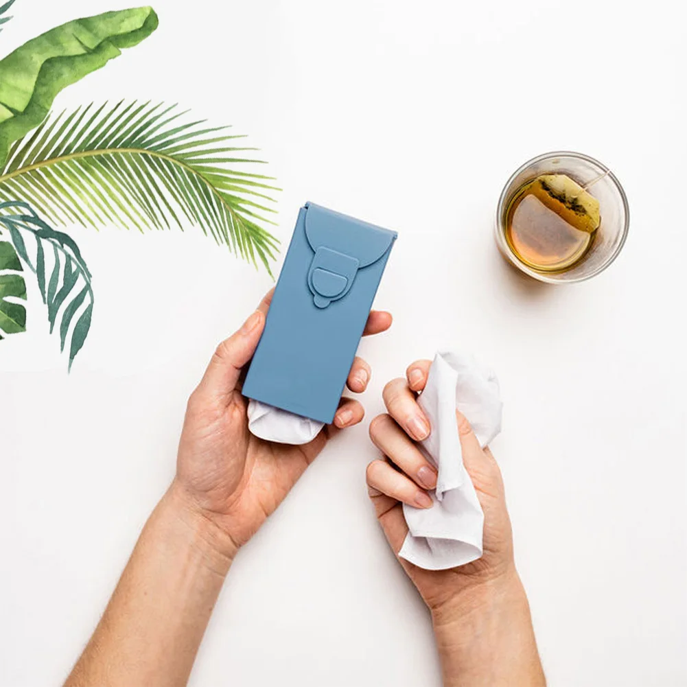 Портативный многоразовый пакет для салфеток носовой платок силиконовая коробка