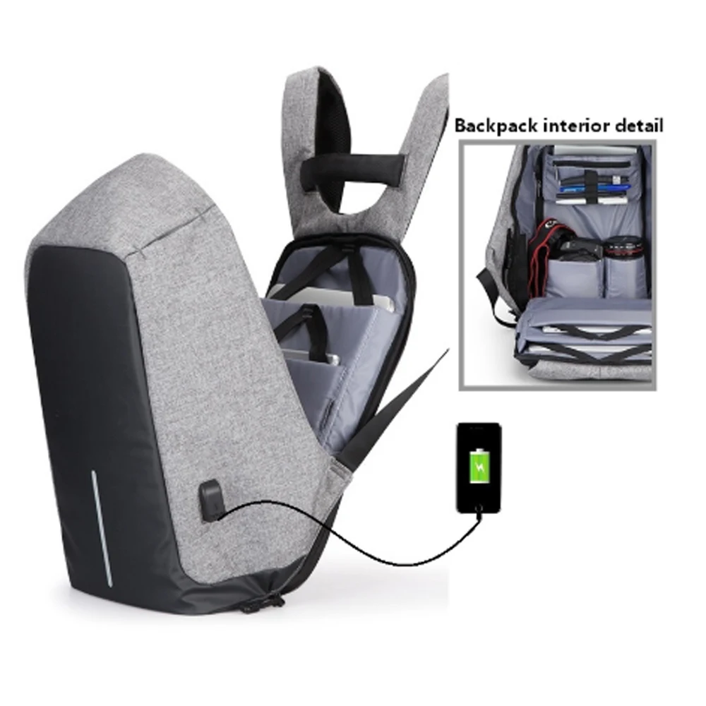 Мужской рюкзак 15 6 дюймов для ноутбука водонепроницаемый модный 180 градусов