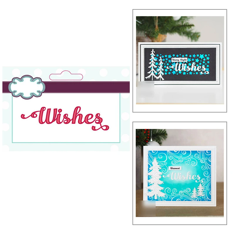 

2021 New English Words Wishes Metal Cutting Dies For DIY Craft Making Paper Greeting Card Album and Scrapbooking No Clear Stamps