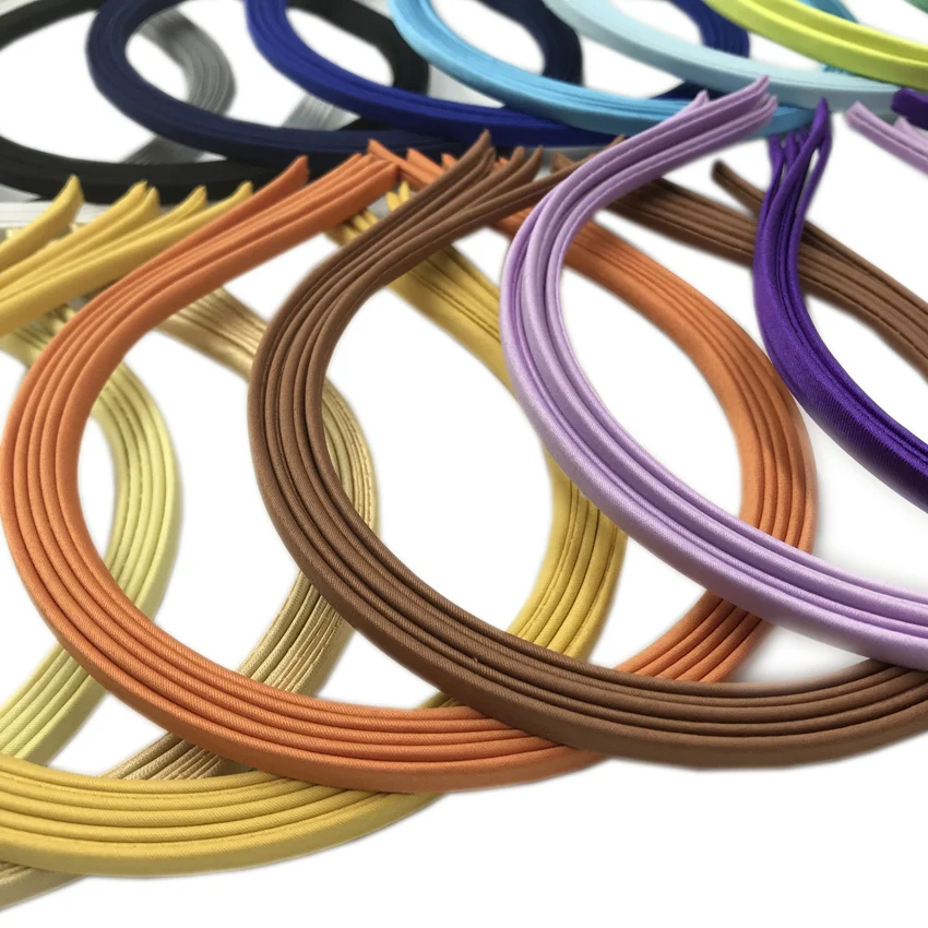 50 шт. оптовая продажа 20 ярких цветов тканевая обтянутая металлическая повязка на