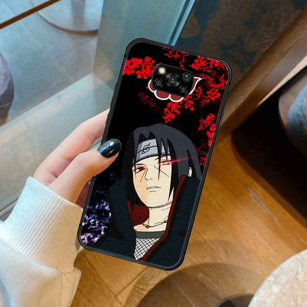 

Anime N-Narutos Itachi Pain Akatsuki Phone Case For Xiaomi Mi 8 9 Note 10 A2 A3 9T 10T 11 Poco x3 Lite Pro Ultra black Etui