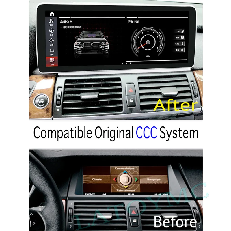 

For BMW X6 M E71 CCC CIC iDrive sDrive xDrive NTG GPS Audio CarPlay 360 Bird View Car Android Internet Multimedia Navi