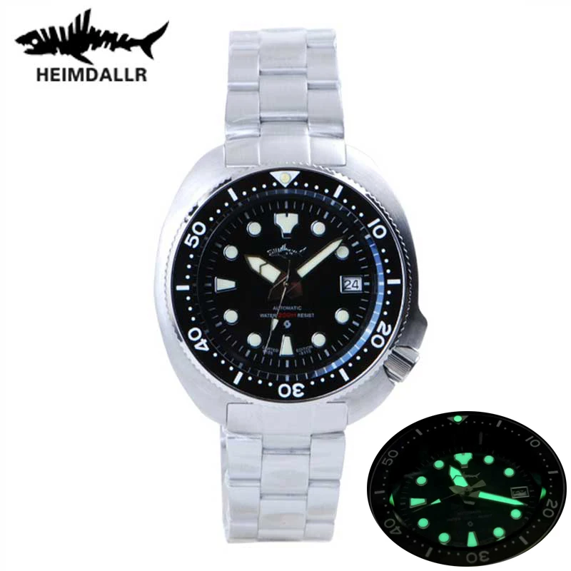 

HEIMDALLR Vintage Mens Dive Watch 200M Water Resistant C3 Luminous Dial Sapphire Crystal NH35A Automatic Movement Wrist watch