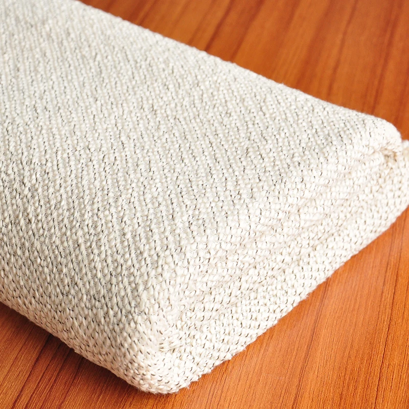 Бесплатная доставка молочно белая ткань с блестящей линией тканевая для свитера