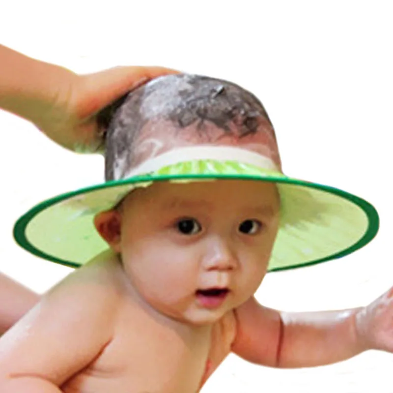 

Safe Children Shampoo Bath Shower Cap Adjustable Baby Shower Hat Baby Shampoo Cap Wash Hair Shield Resizable Hat
