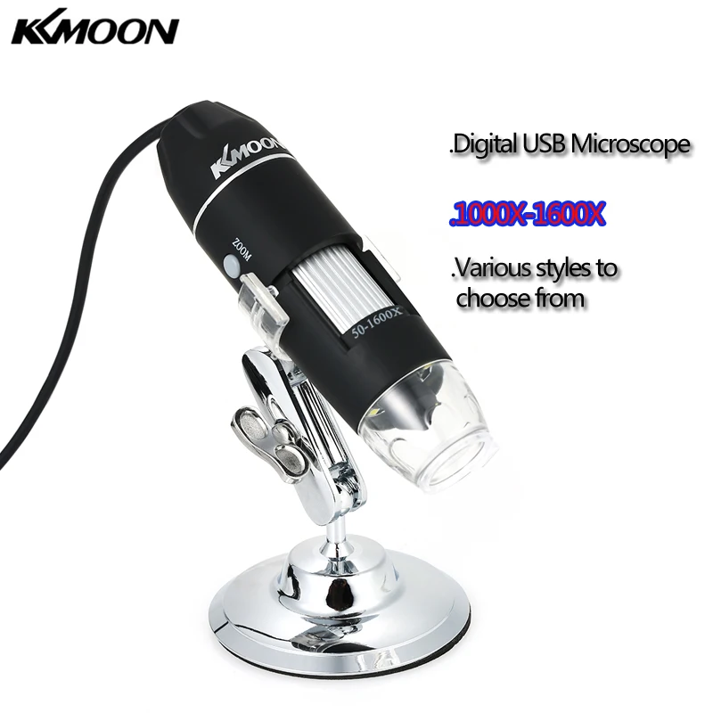 KKmoon 1600X / 1000X увеличение USB Цифровые микроскопы Microscopio цифровой Лупа 8 Светодиодный