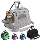 Сумка-кошка для домашних животных, дышащая сумка через плечо для транспортировки, регулируемая для путешествий, авиакомпании