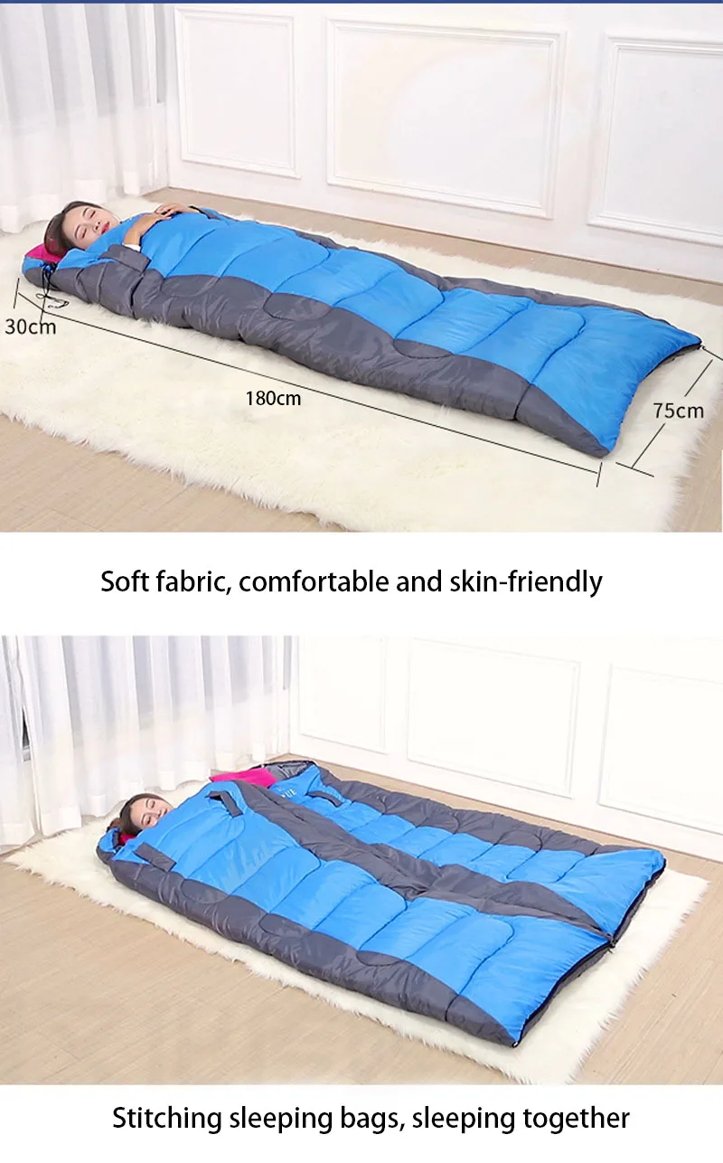 Сверхлегкий спальный мешок для кемпинга, спальный мешок для отдыха на природе, спальный мешок для взрослых, спальный мешок для улицы, спальный мешок для всех сезонов