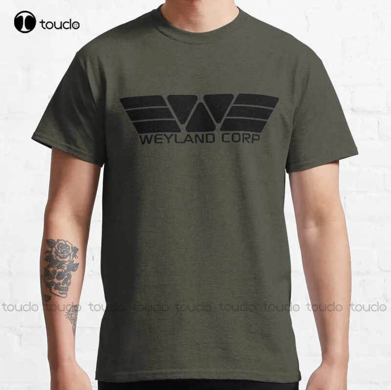 

New Weylandcorp. Classic T-Shirt Cotton Tee Shirt beach shirts for men Custom aldult Teen unisex digital printing Tee shirt