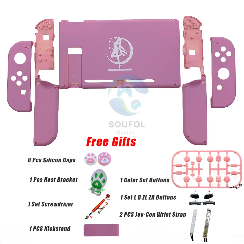 

Ivory White Matte PC Back Cover Housing Shell For Nintendo Switch NS Console Joy-Con Controller Protective Skin Case Replacement