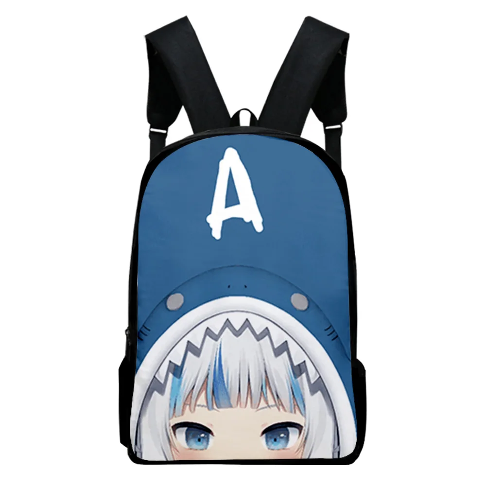 

Gawr Gura Повседневный простой вместительный рюкзак на молнии для студентов