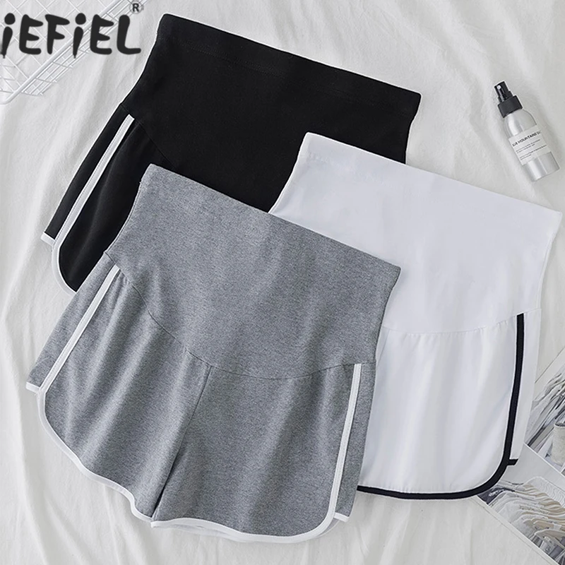 

Шорты женские эластичные с завышенной талией, пляжные Свободные Штаны для беременных, домашняя одежда для сна, лето