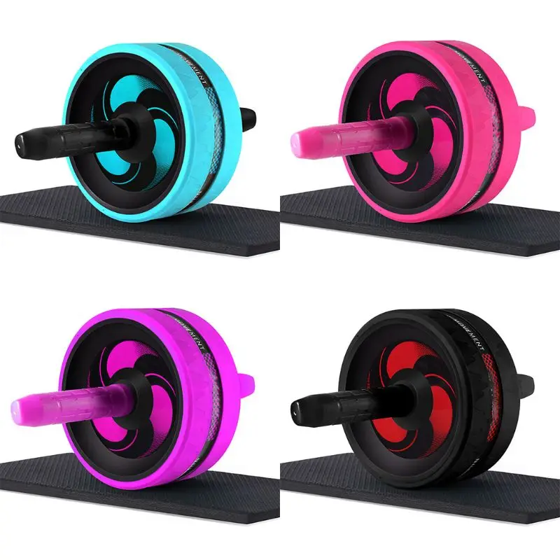 

2 in 1 Ab Roller Jump Rope No Noise Abdominal Wheel with Mat for Arm Waist Leg Exercise Gym Fitness Equipment