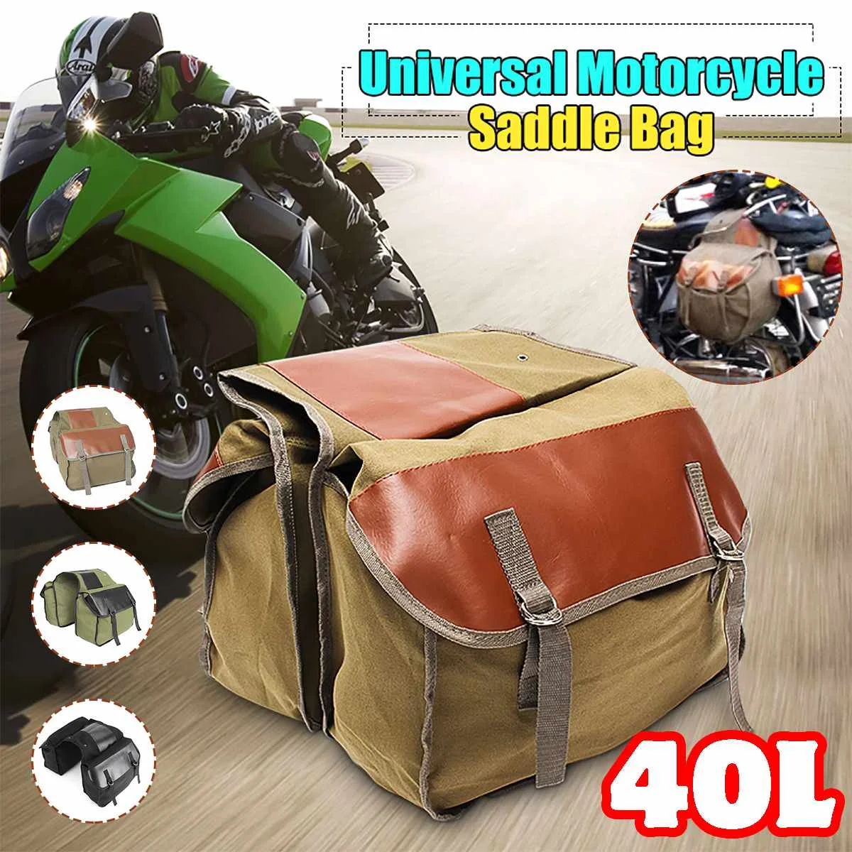 

Сумка на багажник для мотоцикла, водонепроницаемый холщовый мешок для хранения велосипедных инструментов