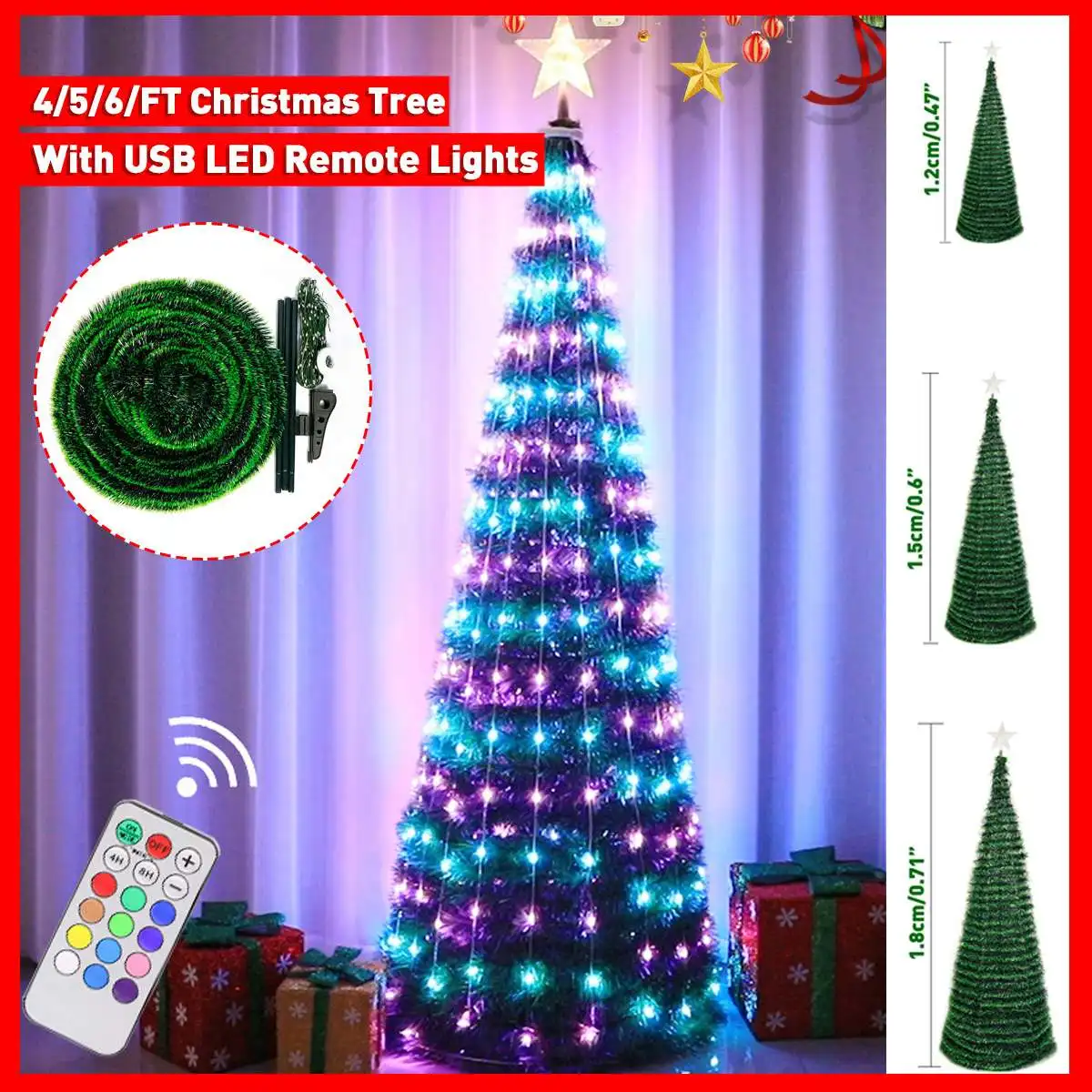 

Christmas Tree Decoration USB LED String Light Remote Control Fairy Lights Copper Strip For Wedding Party Outdoor Decor Lamps