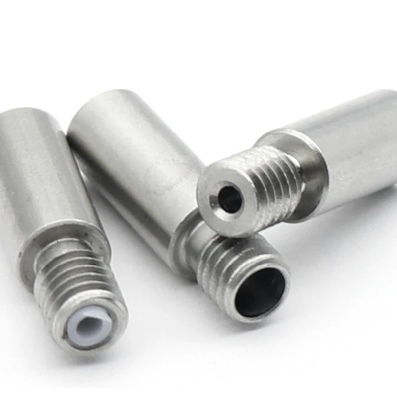 

P8DF 3D Printer Titanium MK8 1.75mm V6 Heat Break All Metal Thermal Barrel Pipe 2PCs