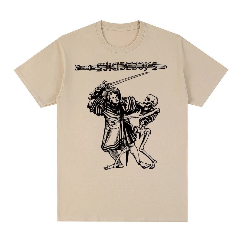 Футболка мужская с черепом мечом хип-хоп рэп | Мужская одежда