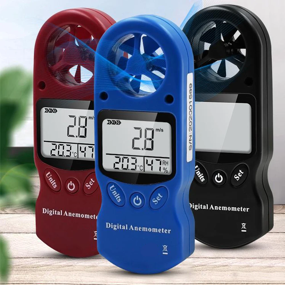 

Digital Anemometer LCD Display Wind Speed Meter Hygrometer Thermometer Air Flow Velocity Gauge Temperature Humidity Meter