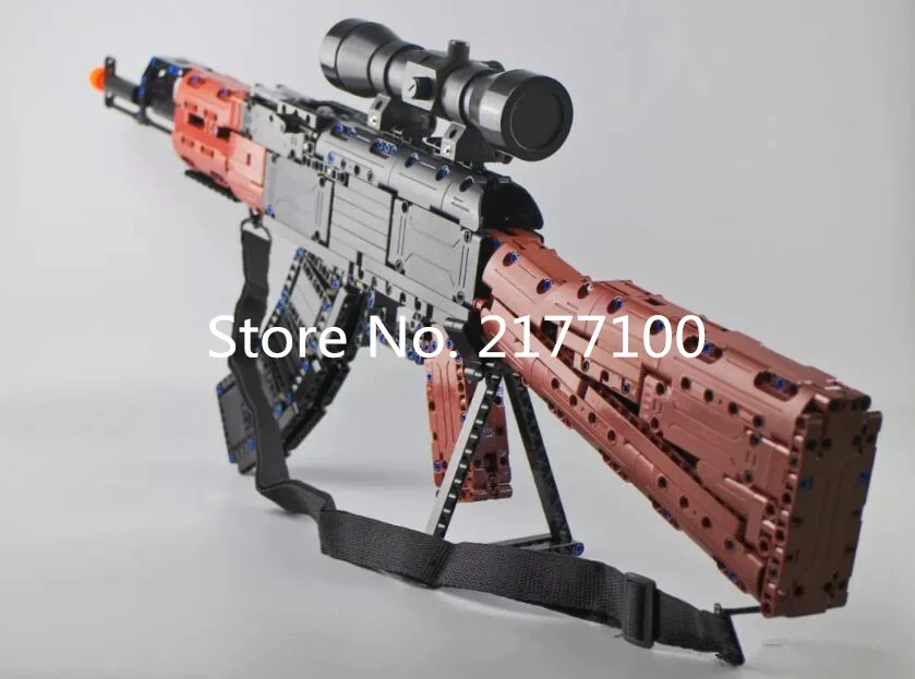 

New C61009 Military Series The AK-47 Assault Rifle Model Building Blocks Set Classic Gun Education Toys For Children