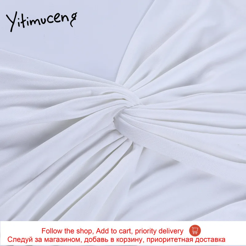 

Yitimuceng Crop Tops Women Clothes Korean Fashion White Summer 2021 Strapless Tank Top Sexy Camis Hollow Out Kink Short Solid