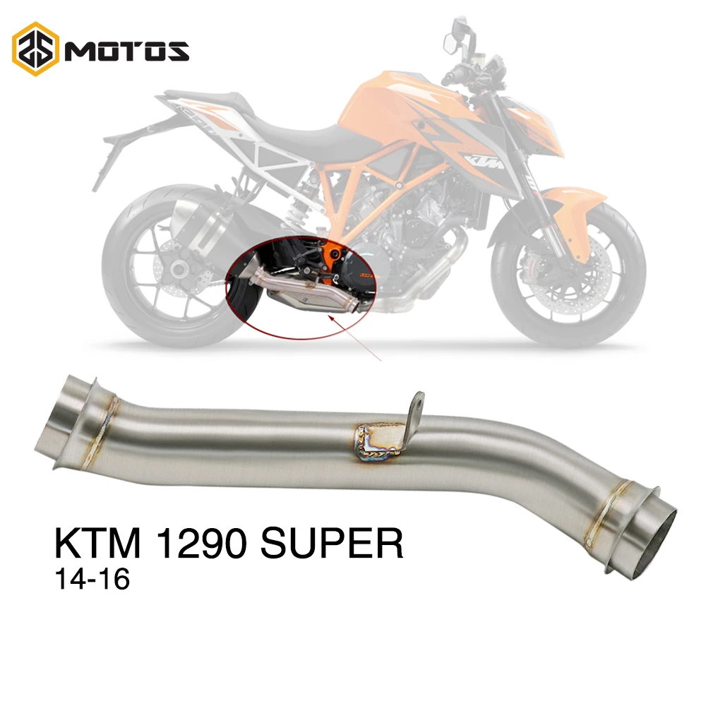 ZS MOTOS Motorcycle Exhaust Pipe Middle Pipe Link Pipe Connection Stainless Steel For Super 1290 2014-2016 Middle Link Pipe