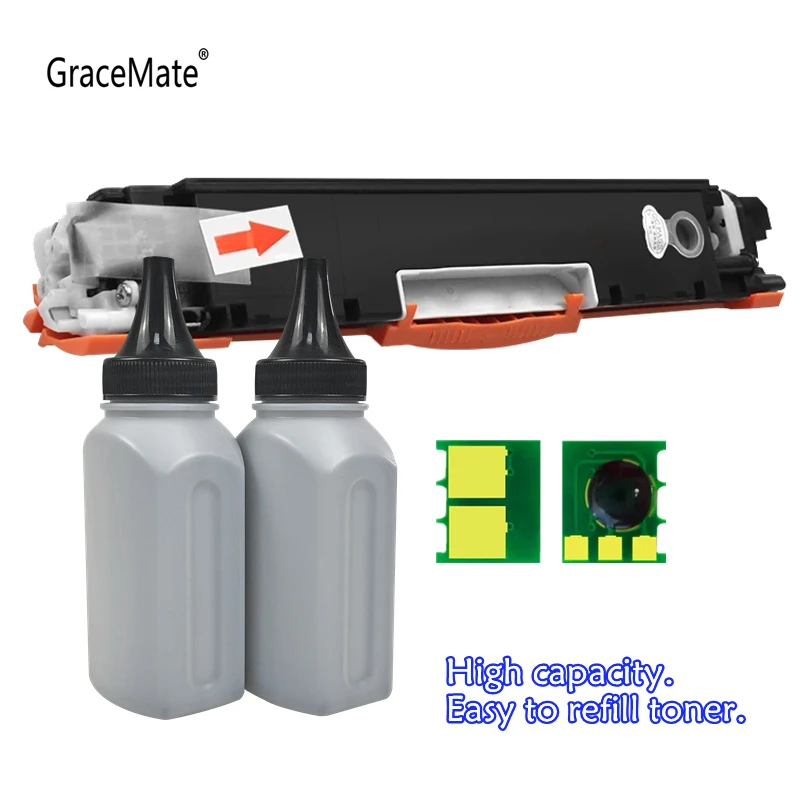 

CE310 CE310A 126 Compatible Black Toner Cartridge with Toner Kit for HP LaserJet Pro CP1025 M275 100 Color MFP M175a M175nw