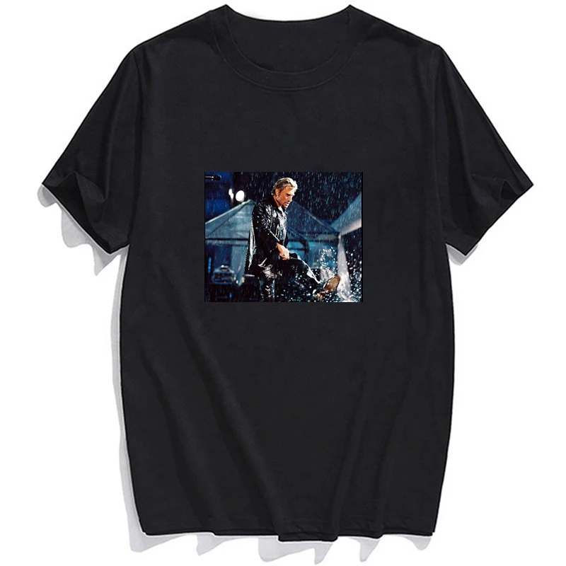 

CLOOCL Johnny Hallyday Cotton T-Shirt Casual Clothes Men Woman Fashion Sweatshirt Cotton T-Shirt Hip Hop Top Drop Shipping