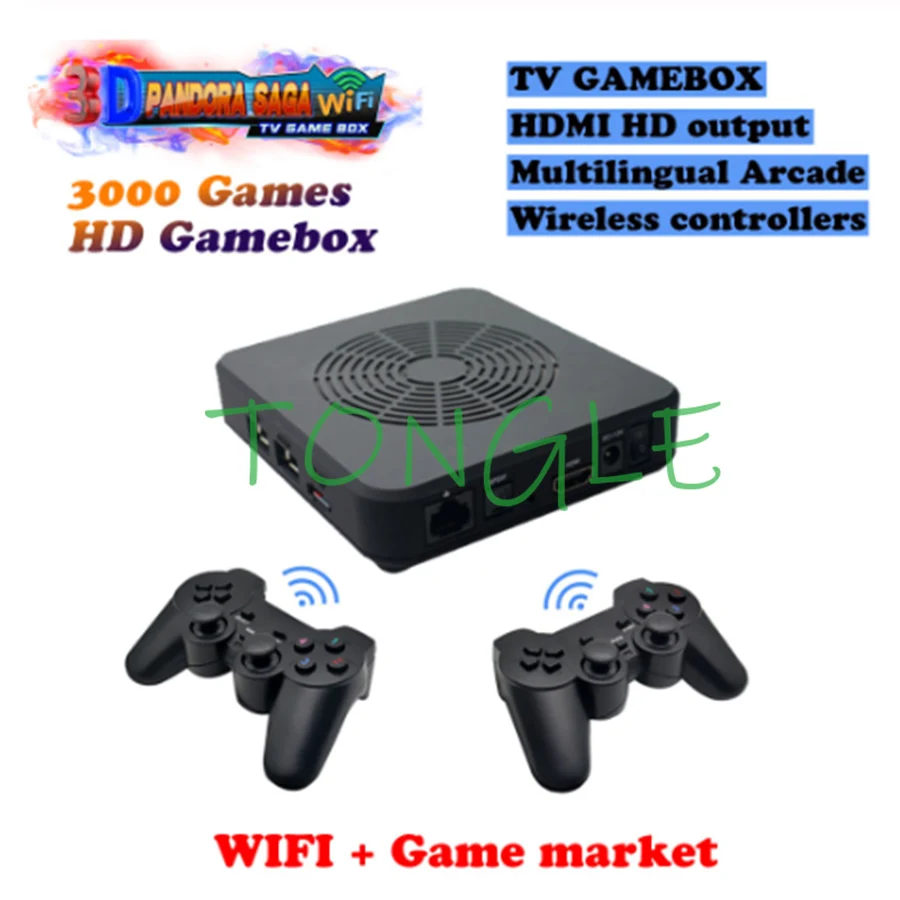 

3D Pandora Saga Box 3000 в 1 геймпад 2 игрока проводной геймпад и беспроводной геймпад набор Usb подключение джойстик аркады 3D игры