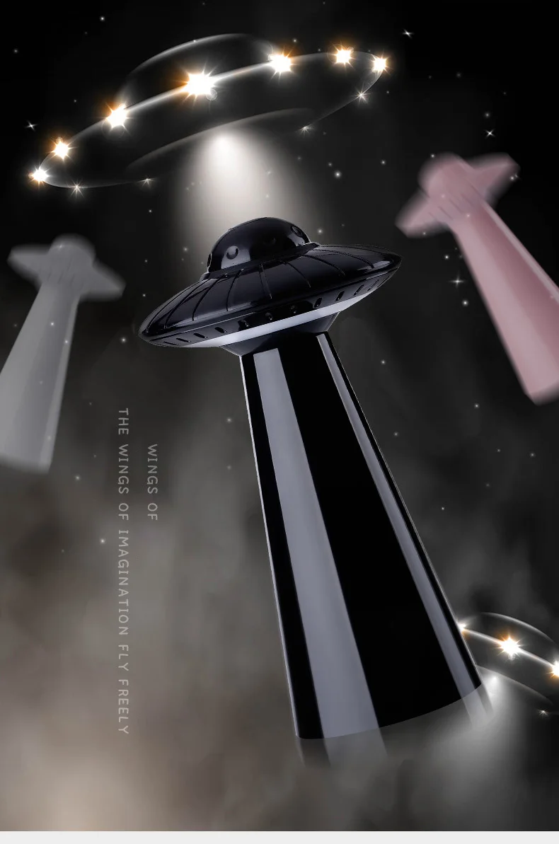 UFO дизайнерский USB Перезаряжаемый Светодиодный настольный светильник с регулируемой яркостью для чтения, светильник без мерцания, умный Ночной светильник, прикроватная лампа для студентов и детей
